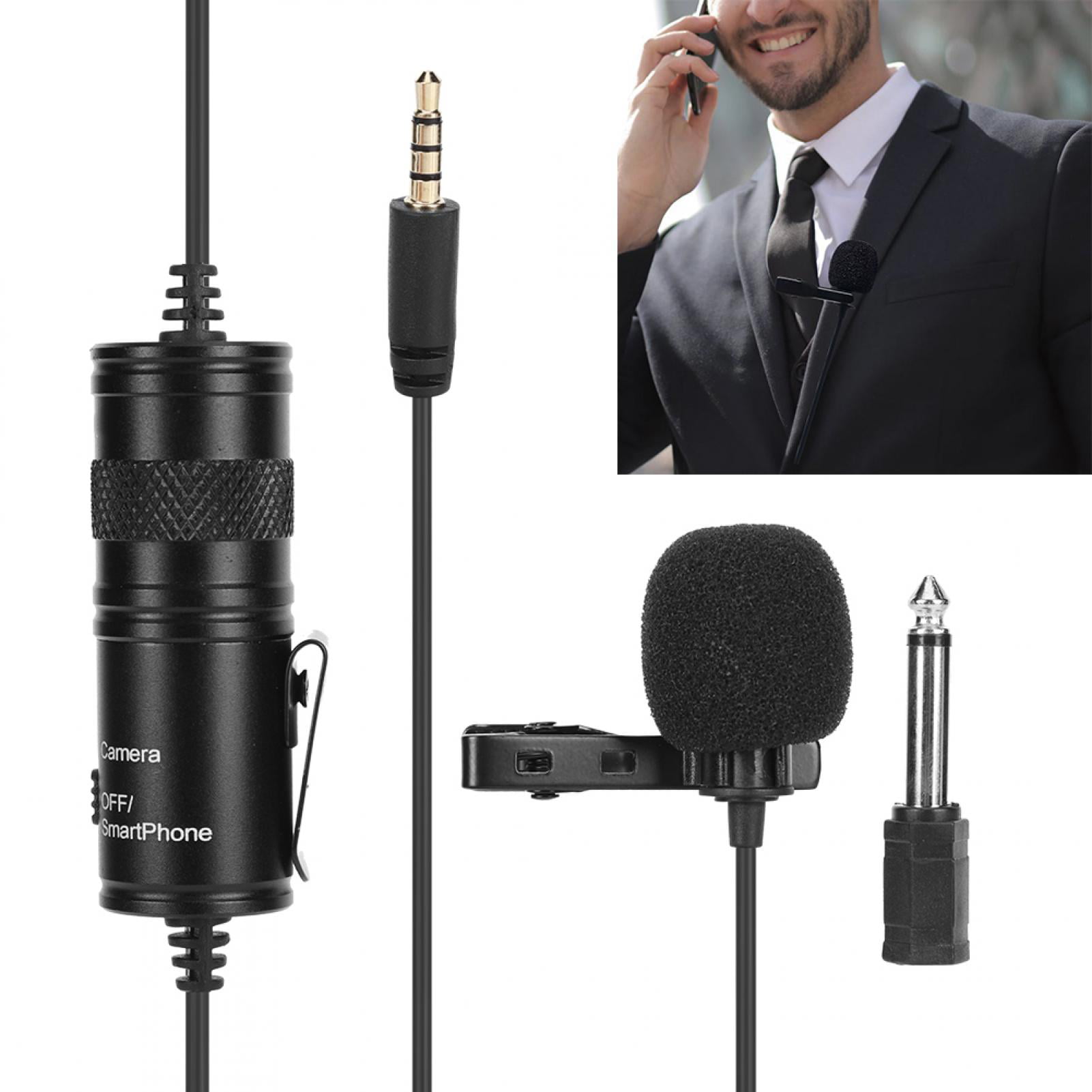 Computers Super Cardioid Interview Microphone Aluminum Alloy Voice Recorders for Phone Camera Small Voice Recording Microphone 