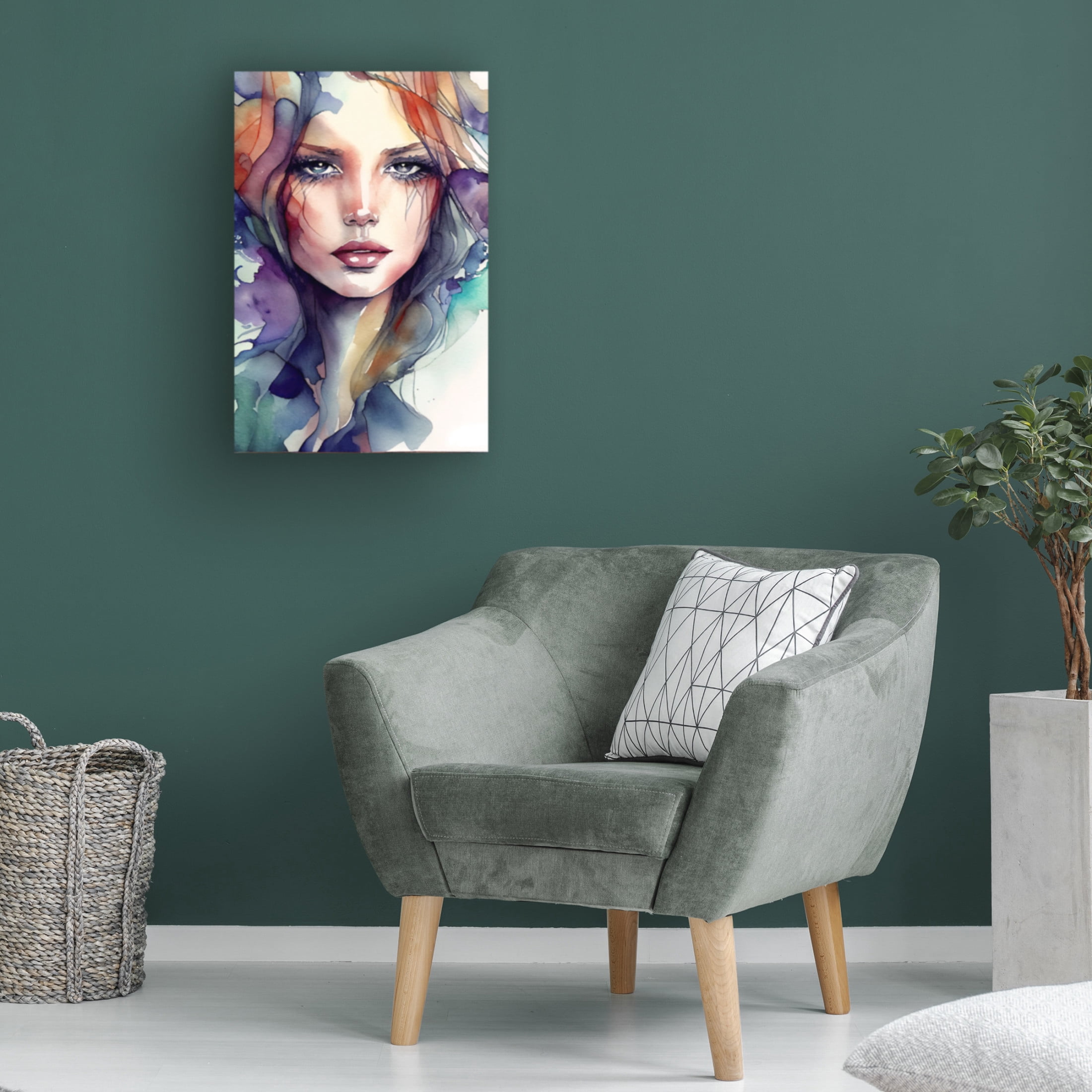 Canvas Wall Art - Sasha 'Woman IV' Wall Art for Living Room, Bedroom, or Office Décor by Trademark Fine Art - 16 x 24 Inches