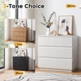 thumbnail image 6 of Ktaxon Solid Wood 3 Drawer Dresser Nightstand Modern Wood Chest of Drawers Bedroom Modern Stylish Farmhouse Finish, White, 6 of 10