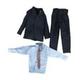 thumbnail image 4 of 1/6 Trajes formales para hombre Conjunto de ropa Vestir Accesorios de cosplay elegantes Moda Corbata de café, 4 of 9