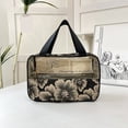 thumbnail image 2 of Almacenamiento Organizador Maquillaje Cosmetic Bag Mujeres PVC Floral Clear Gran Capacidad Con para Viajar, 2 of 9