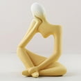 thumbnail image 4 of Escultura de cerámica con figura de pensador, pequeño jarrón decorativo para el hogar, elegante El 19x14x8.5cm, 4 of 9