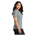 thumbnail image 3 of Port Authority Women's Core Classic Pique Polo Shirt Gusty Grey 5X-Large, 3 of 3