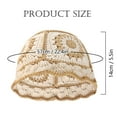 thumbnail image 4 of LAVA Crochet Bucket Hats for Women Handmade Foldable Flower Knitted Hat with Brims (Khaki), 4 of 8