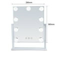 thumbnail image 3 of LED Lighted Makeup Mirror with HD Reflection, Iron Baking Paint Frame, 365*290*60mm Size, Black Vanity Mirror for Dressing Room, Includes 1 Mirror in Package, 3 of 6