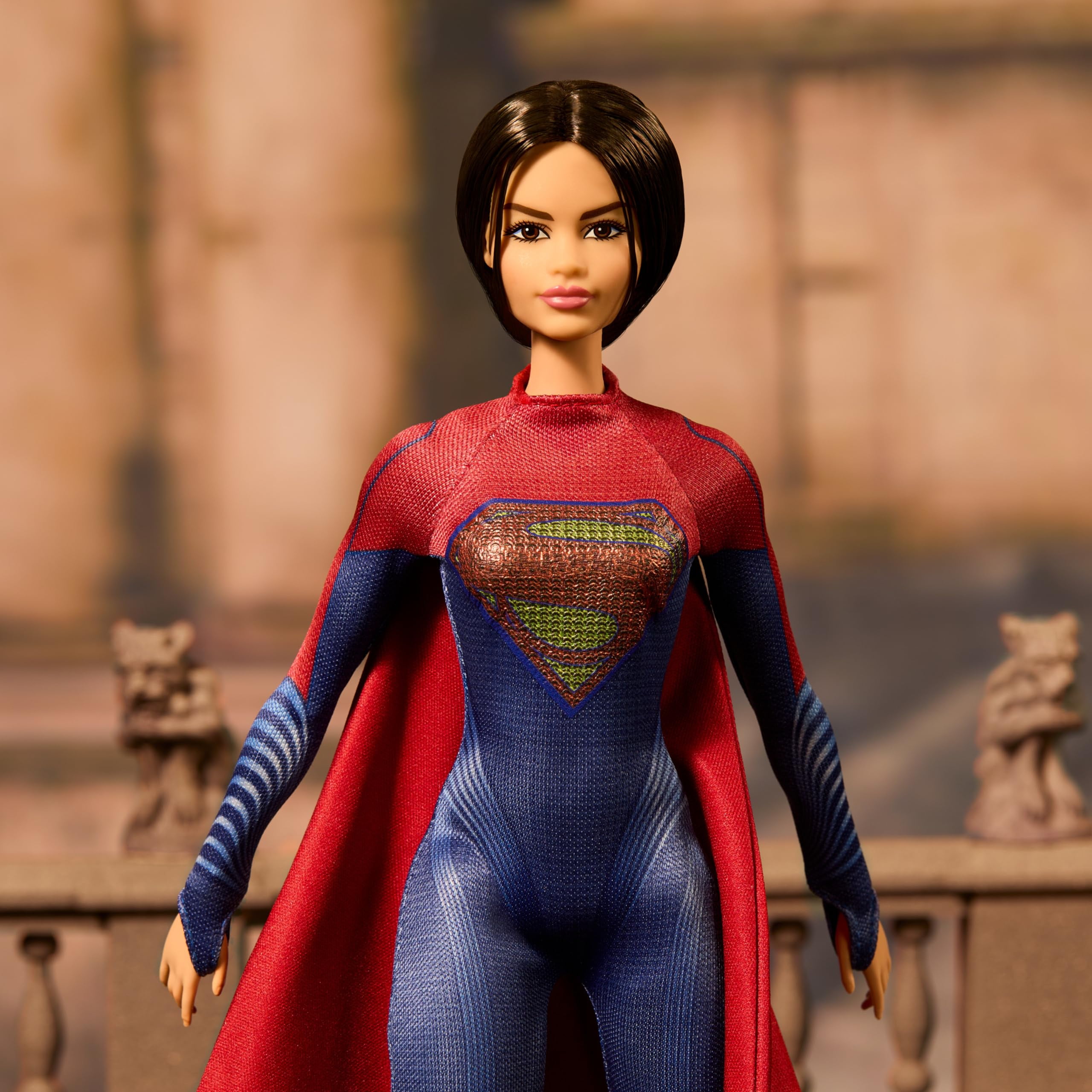 Barbie Supergirl Collectible Fashion Doll from The Flash Movie Wearing Red & Blue Suit with Cape, Doll Stand Included
