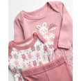 thumbnail image 3 of Duck Duck Goose Newborn Baby Girl's Layette Outfit Set - 4 Piece Baby Girls Cotton Clothing Set (0-9M), 3 of 7