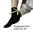 thumbnail image 3 of Milue Women's Ballet Socks Fuzzy Crew Socks Lolitas Bowknot Ankle Socks Loose Socks, 3 of 21
