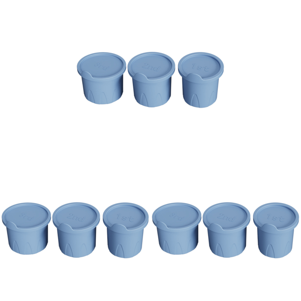 Bandeja de cubitos Molde de hielo de silicona Hielo sin BPA para vaso de 20-40 oz Azul 3 piezas