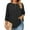 Black#0128C&09, variant on 3/4 Sleeve Tshirts Shirts for Women Plus Size V Neck Button Up Henley Shirt Women Spring Three Quarter Sleeve Womens Blouse L-5XL