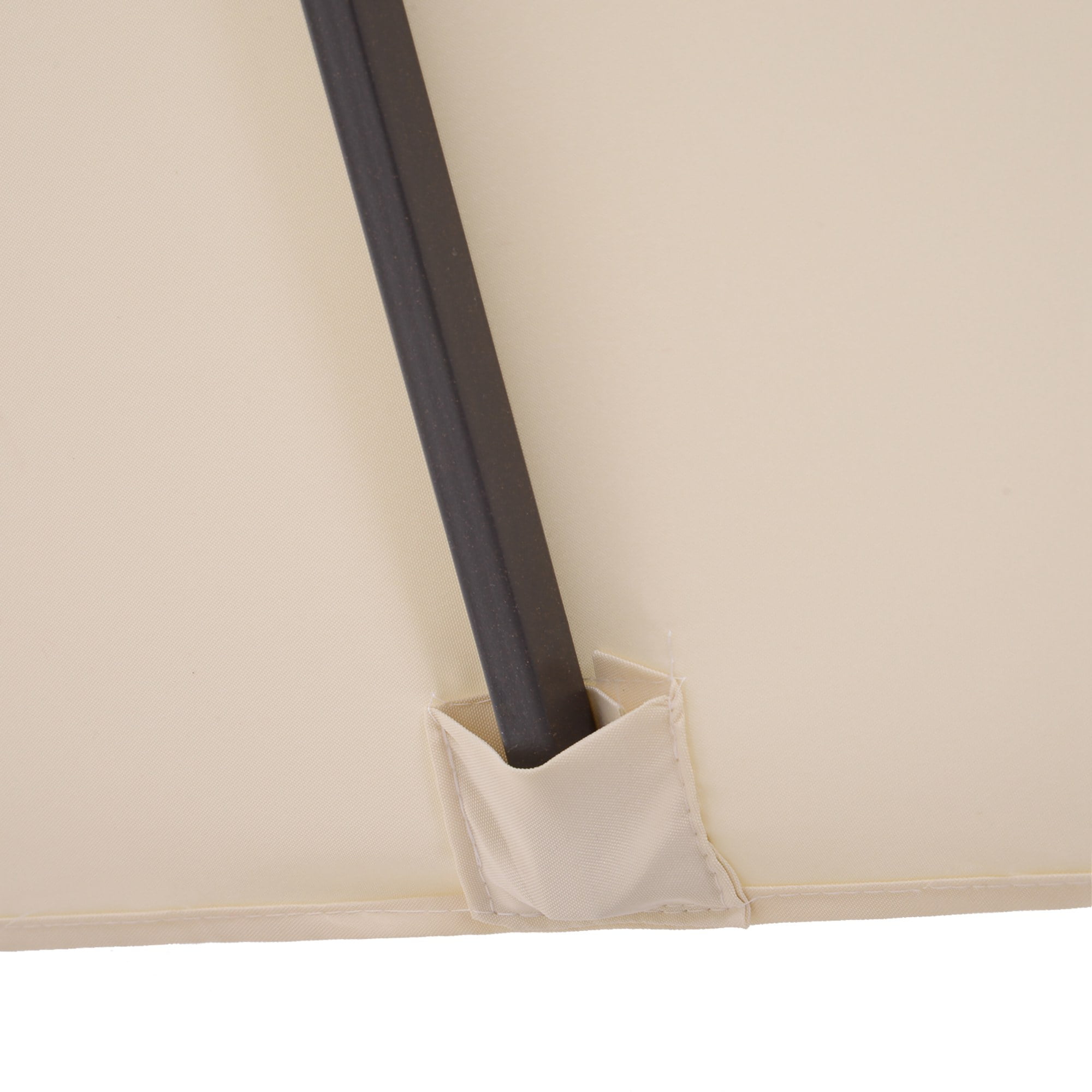 Outsunny 15' Extra Large Double Patio Umbrella for Pool, Cream White