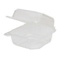 thumbnail image 6 of [500 ct] Karat 6" x 6" Clear Clamshell Takeout Containers, Hinged Food Boxes, PET, 6 of 11