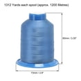 thumbnail image 4 of Uxcell 1312 Yards 210D/0.32mm Extra Strong Bonded Polyester Threads (Blue, 2 Pack), 4 of 7