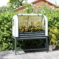 thumbnail image 2 of Outsunny Jardinière Surélevée Galvanisée avec Housse de Serre, Gris Foncé, 2 of 10