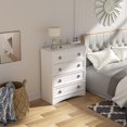thumbnail image 6 of Relefree Modern Drawer Dresser for Living Room, Bedroom, Hallway, Dresser Chest with 4 Drawers, White, 6 of 8