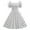 White, variant on Summer Dress Saving! Dresses for Women A Line Flare Vintage Prom Swing Short Sleeve Polka Dot Printing Party Dress Black M