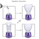 thumbnail image 5 of Vaporizador facial, rociador de niebla humectante para la piel, poros faciales, limpiador profundo, vapor térmico, enchufe de EE. UU., Morado, 110 V sidaley CE1757-01B, 5 of 6