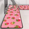 thumbnail image 2 of Kitchen Rugs Sets Of 2,Strawberry Plants Fruit Flower Anti Fatigue Kitchen Mat Rugs Non Slip Washable,Decorative Kitchen Floor Mats for Kitchen,Sink,Laundry,17"x47"+17"x47", 2 of 5