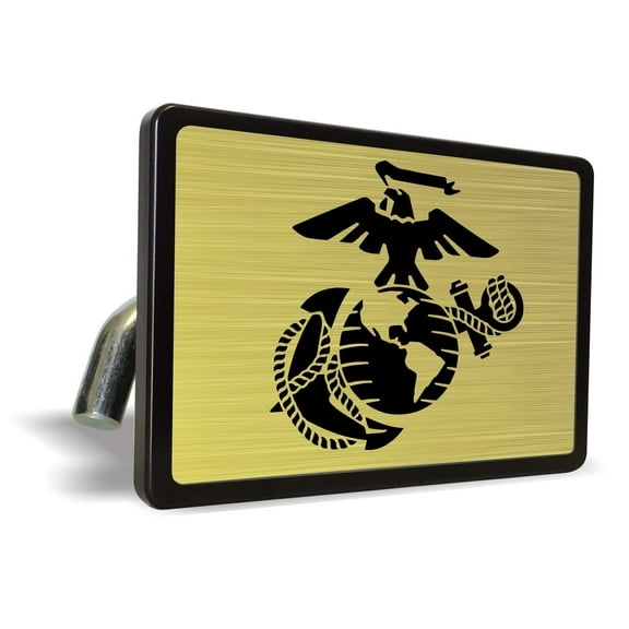 [Officially Licensed USMC Product] - The Eagle, Globe, and Anchor Marine Corps - Premium QuaIity Anodized Billet Aluminum Laser Engraved UV Resistant Metal Trailer/Tow Hitch Cover for 2" Receivers