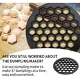 thumbnail image 5 of Russian Pelmeni Maker, Dumplings Mold, Metal Ravioli Maker, Pelmeni Meat Dumplings Maker, 37 Holes Handmade Dumpling Cutter, Black, 5 of 16