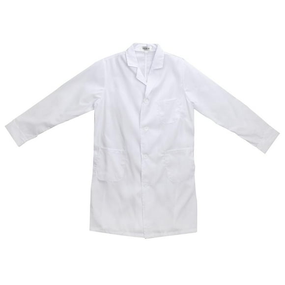 Bata de laboratorio unisex para hombre, bata blanca de enfermera y médico, uniforme de manga larga METRO