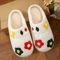 thumbnail image 2 of Cozy Furry House Slippers for Women Men Cute Warm Indoor Outdoor Slide Shoes Winter Bedroom Couple Slippers, 2 of 4