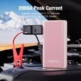 thumbnail image 6 of GOOLOO GE2000 2000A Portable Jump Starter for Up to 8.0L Gas & 6.0L Diesel Engines, SuperSafe Protection, Compact Car Battery Starter Pack with LCD Display & LED Light Pink, 6 of 12