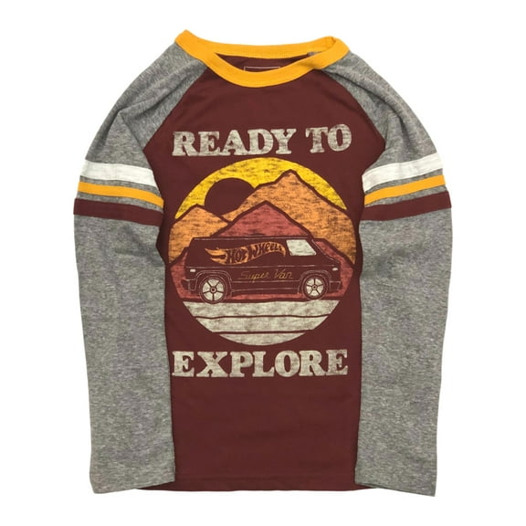 Sonoma Boys Long Burgundy Hot Wheels Super Van T-Shirt Hotwheel Tee Shirt 7