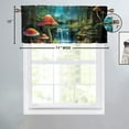 thumbnail image 4 of Fantasy Forest Curtain Valances Mushroom Jungle Waterfall Plant Magic Fairy Tale World Window Valance for Bedroom Bathroom Living Room Dining Room Valances Set, 4 of 6