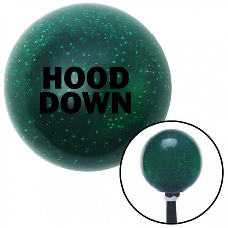 American Shifter Black Hood Down Green Metal Flake Shift Knob with M16 x 1.5 Insert Shifter Auto