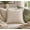 Khaki, variant on Fennco Styles Black Striped Fringe Cotton Blend Textured Throw Pillow with Insert 18" x 18"