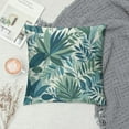 thumbnail image 2 of COMIO Green Blue Tropical Leaf Pillow Covers Palm Leaves Pillow Cases Farmhouse Botanical Plant Summer Throw Pillows Cushion Cover for Home Sofa Bedroom Outdoor, 2 of 5