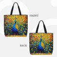 thumbnail image 2 of Balery Peacocks Bolsa de Mano para Mujeres con Cremallera, Bolsa de Gimnasio con Compartimentos, Bolsa para Laptop, Bolsa para Trabajo, 2 of 7