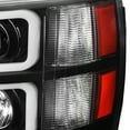 thumbnail image 5 of Spec-D Tuning Black LED Tube Projector Headlights Compatible with 2007-2013 Chevy Silverado 1500, 2007-2014 Chevy Silverado 2500HD / 3500HD, Left + Right Pair Headlamps Assembly, 5 of 5