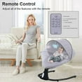 thumbnail image 4 of JieC Baby Swing for Newborns - Electric Motorized Infant Swing with Bluetooth Music, 12 Preset Melodies & Remote,Gray, 4 of 7