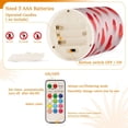 thumbnail image 4 of Set of 2 Flameless Candles Lights with Remote Control Flickering LED Candles Electric Candles for Home Decor Parties Red Paper Hearts, 4 of 7
