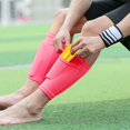 thumbnail image 4 of Espinilleras de fútbol | Protección de piernas de EVA gruesa de doble capa | Protectores de pie enchufables ligeros | Espinilleras deportivas unisex para adultos para partido de entrenamiento de, 4 of 4
