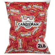 CANDYMAN 2LB Bundle of Skittles candy bulk, individually wrapped candy, for valentines day candy, easter candy, or bulk snacks of fun size candy fruit snacks