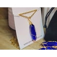 thumbnail image 4 of Natural Cat eye Point Necklace Blue Colored Handmade Pendant, 4 of 9