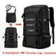 thumbnail image 2 of Mochila de viaje para ordenador portátil para hombre, mochilas extragrandes con compartimento para zapatos, mochila de viaje para negocios, mochila para senderismo, color negro oso de fresa Electrónica, 2 of 5