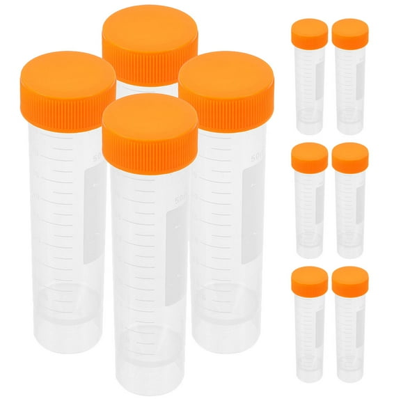 HEMOTON 10pcs Test Tubes Centrifuge Test Tubes Scientific Experiments Test Tubes Liquid Containers 50ml