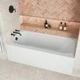 thumbnail image 3 of Streamline NAL-5240-BL 60 in. x 30 in. Acrylic Left-Hand Drain Alcove Bathtub in Glossy White With External Drain in Matte Black, 3 of 10