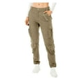 thumbnail image 3 of BiZtdJrK Womens Casual High Waisted Cargo Pants with Pockets Solid Color Straight Leg Pants Y2K Streetwear Outdoor Work Trousers, Khaki, XL, 3 of 6