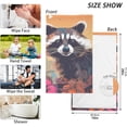 thumbnail image 5 of Coolnut Towels Set of 2 Raccoon in Flowers Print for Bathroom Kitchen Travel 16×28 inch, Cotton Bath Towels Lightweight Quickdry for Bathroom Ktichen Travel SPA Gym, 5 of 6