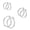 Silver-12mm, 15mm ,20mm, variant on 925 Sterling Silver Classic Set of 3 Italian Rose-Gold Plated Click-Top Hoop Earrings for Female and Teen (12mm, 15mm, 20mm)