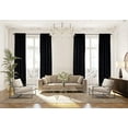 thumbnail image 1 of 3S Brother's Extra Long Solid Luxury Matte Velvet Soft Curtain Onyx Single Panel Hanging Back Tap & Rod Pocket Home Décor 5-25 Feet Custom Made Curtains -Made in Turkey Each(52"x252"), 1 of 7