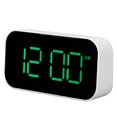 thumbnail image 4 of Verdant Touch L E D Reloj despertador digital LED Reloj despertador digital brillo ajustable 12/24 horas carcasa blanca fuente verde USB despertador para dormitorio oficina, 4 of 14