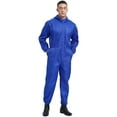 thumbnail image 2 of dPois Men's Long Sleeve Work Overall Jumpsuit Dustproof Mechanic Uniform Workshop Auto Workwear Blue XXL/180, 2 of 7