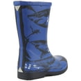 thumbnail image 3 of Joules JNR Roll Up Kid's Shark Print Wellington Boots In Blue Size 10, 3 of 6