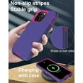 thumbnail image 4 of for iPhone 13 Pro Max Case, with Screen Protector, Dust-Proof Port Cover, Full-Body Non-Slip Silicone Rubber Covered, Military Grade Drop-Proof Shockproof Phone Case, Red/Purple, 4 of 14